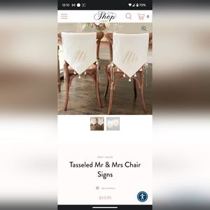 Style Me Pretty Chair Signs (Wedding)